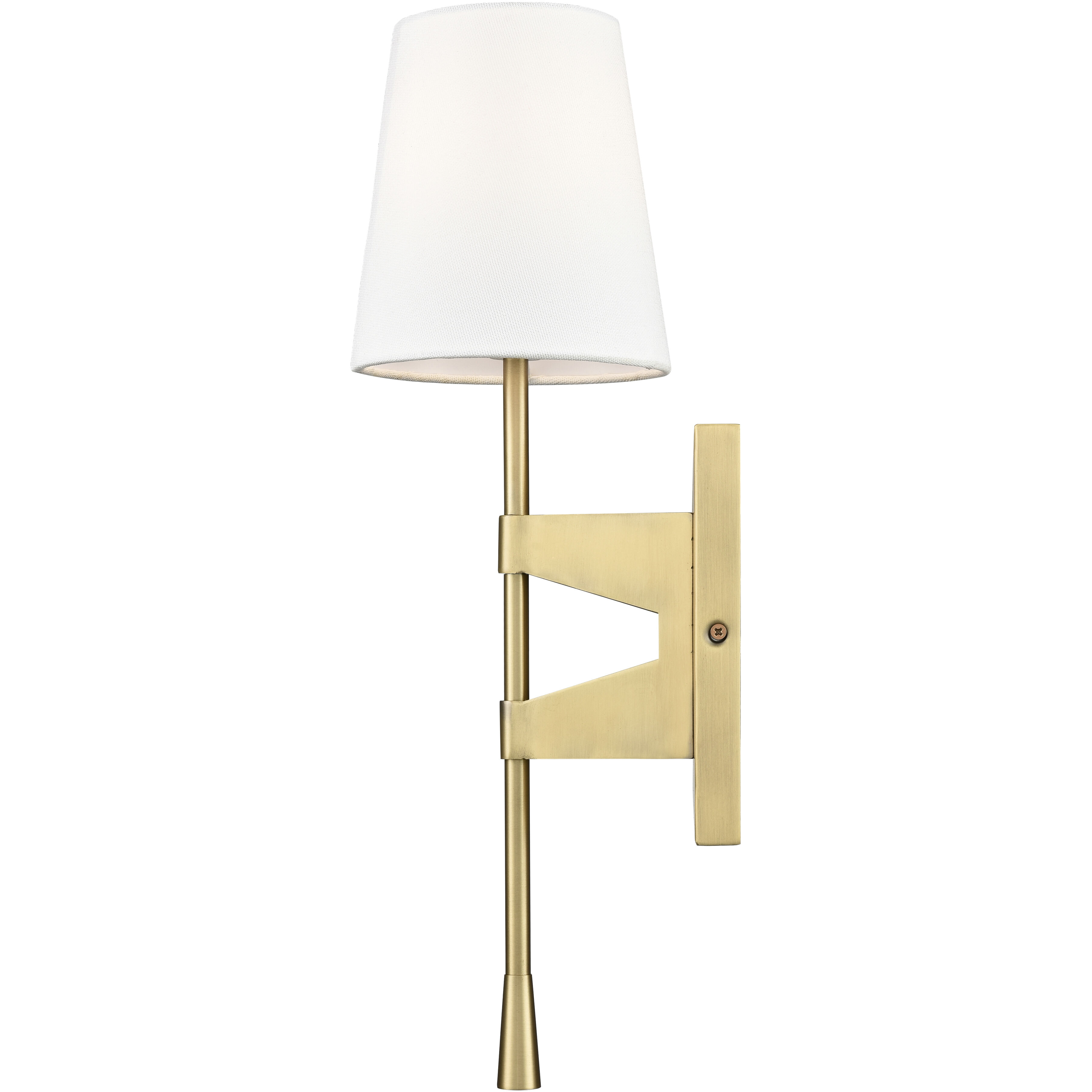 None Wall Sconce Wall Light in Vintage Brass